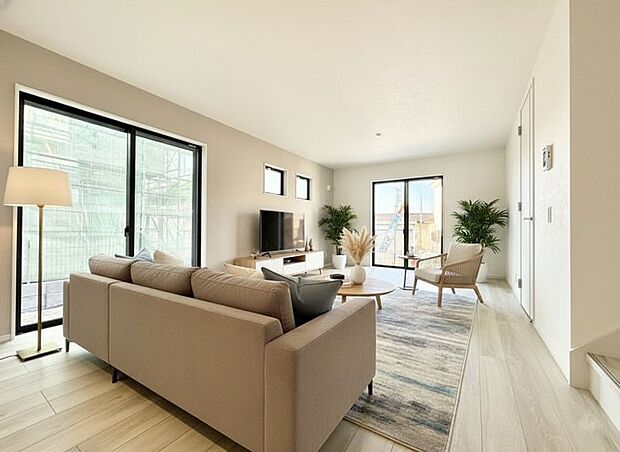 ■自然の光が差し込み、明るい空間が広がります※家具はCGです