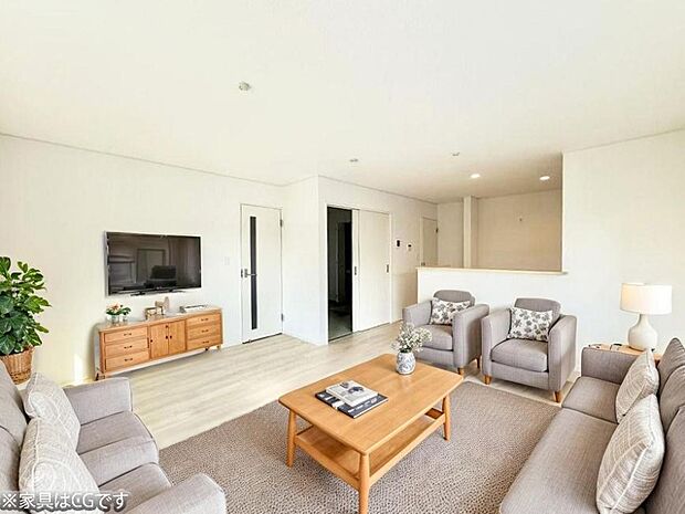 ■くつろぎと笑顔が集まる、心温まるリビング