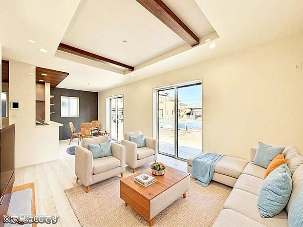 ■くつろぎと笑顔が集まる、心温まるリビング