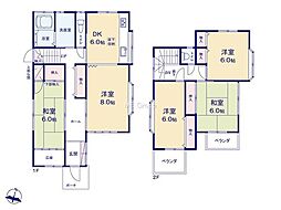 町田市山崎町　中古戸建 5DKの間取り