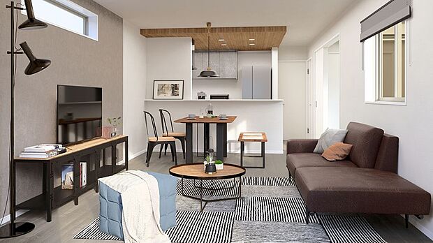 ■完成予想図■定番のカウンターキッチンだからお子様の動向もしっかり見渡せて安心