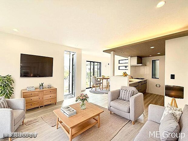 ■くつろぎと笑顔が集まる、心温まるリビング