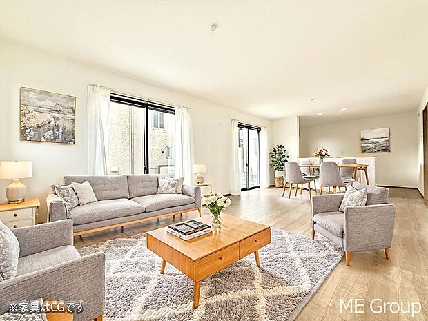 ■くつろぎと笑顔が集まる、心温まるリビング