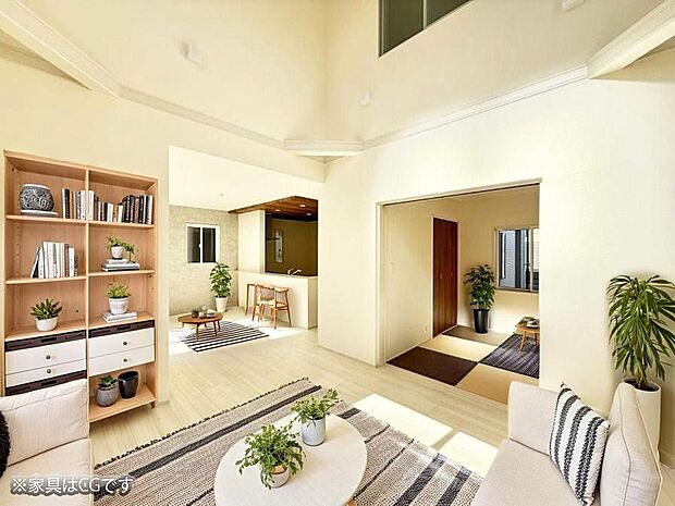 ■心落ち着く場所、ゆったり過ごせるリビング