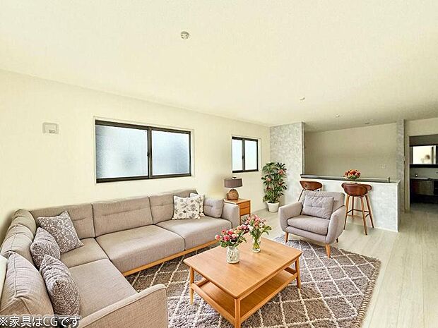 ■心落ち着く場所、ゆったり過ごせるリビング