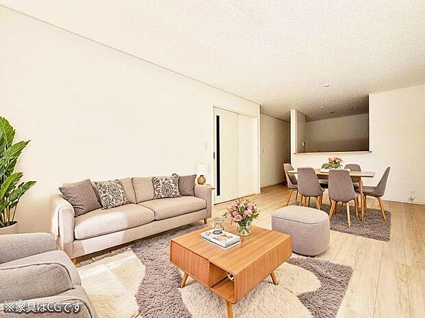 ■くつろぎと笑顔が集まる、心温まるリビング