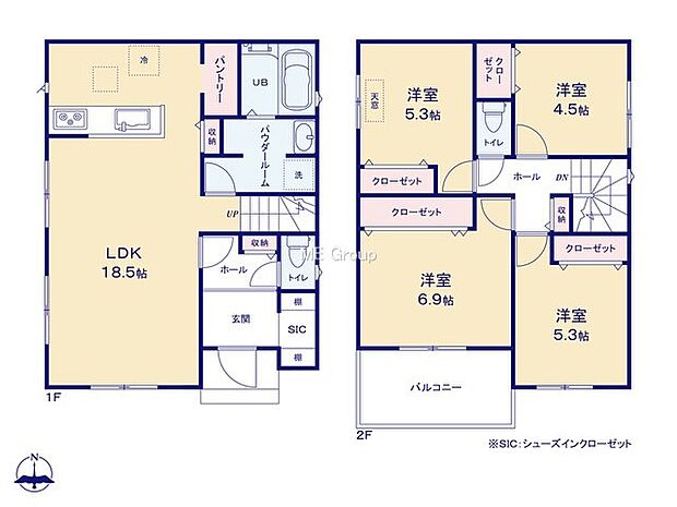 ■SICやパントリーなど収納豊富で助かります