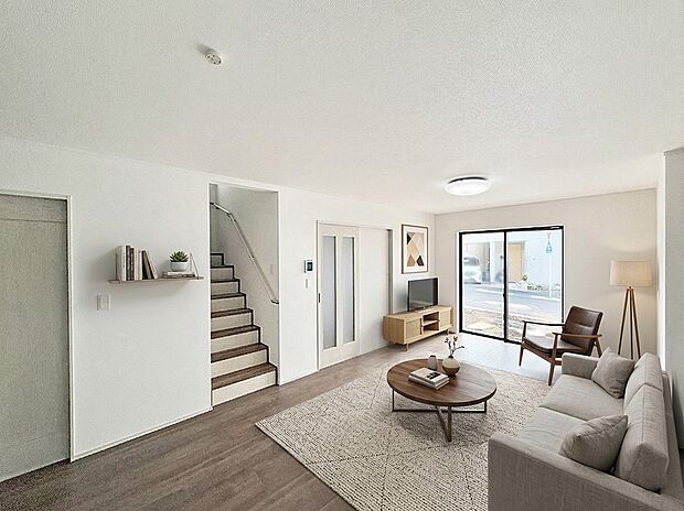 ■心落ち着く場所、ゆったり過ごせるリビング※家具はCGです