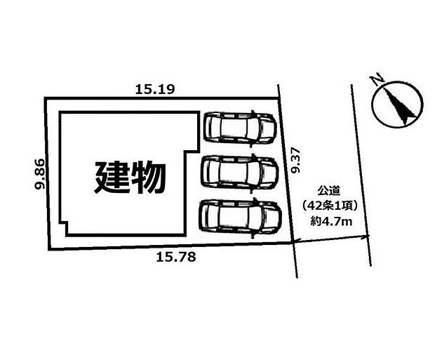 ■並列駐車3台可能!来客時も安心