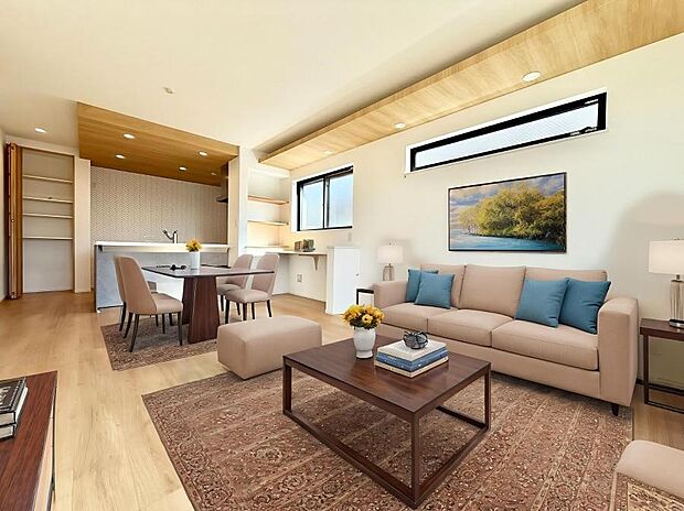 ■心落ち着く場所、ゆったり過ごせるリビング