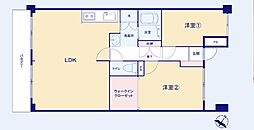 ライオンズヒルズ町田壱番館 2LDKの間取図画像