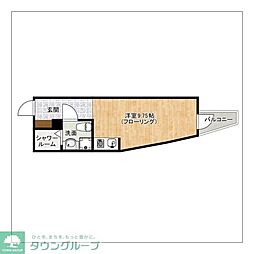 西鉄天神大牟田線 雑餉隈駅 徒歩10分の賃貸マンション 5階ワンルームの間取り