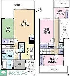 デュープレックス紅葉ヶ丘 4LDKの間取図画像