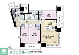 照葉ザ・タワー 3LDKの間取図画像