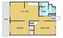 IT城南 2LDKの間取図画像