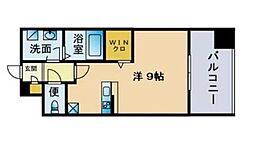 トラストレジデンス博多駅南 ワンルームの間取図画像