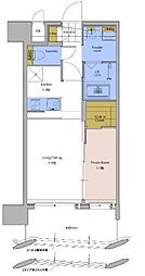 ネストピア東比恵駅前 1LDKの間取図画像