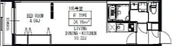 quador大濠 1LDKの間取図画像