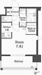 エンクレスト博多Rey 1Kの間取図画像
