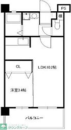 ウィステアリア博多東 1LDKの間取図画像