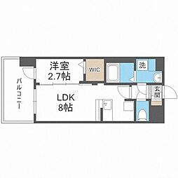 グランフォーレ千早プレミア 1LDKの間取図画像