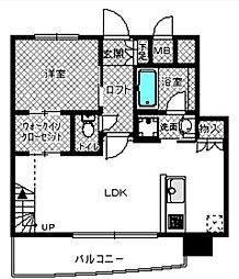 プライムアーバン博多東 1LDKの間取図画像