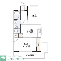 メゾン松島 2LDKの間取図画像