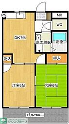 東峰マンション博多駅東 2DKの間取図画像