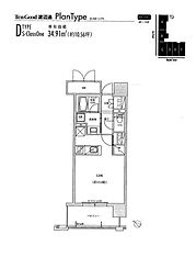 テングッド渡辺通 ワンルームの間取図画像