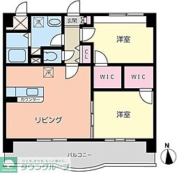 レブリアント板付 2LDKの間取図画像