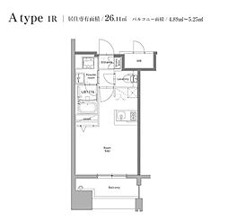 エンクレスト博多スタイル ワンルームの間取図画像