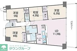 アイランドシティインフィニガーデンE棟 4LDKの間取図画像