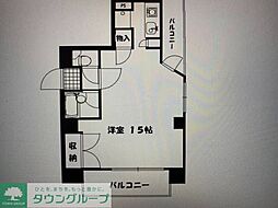 ロマネスク渡辺通り ワンルームの間取図画像