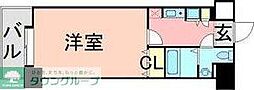 サヴォイステーション 1Kの間取図画像
