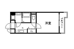 スカイコート博多駅前2 1Kの間取図画像