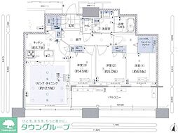 アイランドシティオーシャン&フォレストタワーレジデンスウエスト棟 3LDKの間取図画像