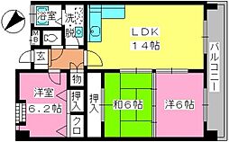 サン・トルース博多 3LDKの間取図画像