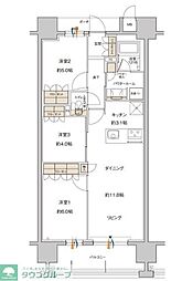 MJR博多レジデンス 3LDKの間取図画像