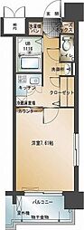エンクレスト天神2 1Kの間取図画像