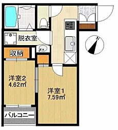SMILEAX博多駅南 2Kの間取図画像