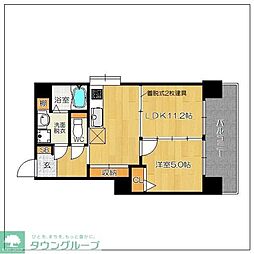 R'sレジデンス金隈 1LDKの間取図画像