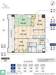 グランドアビタシオン平尾 3LDKの間取図画像