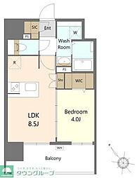 S-RESIDENCE博多駅東awesome 1LDKの間取図画像