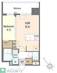 S-RESIDENCE博多駅東awesome 1LDKの間取図画像