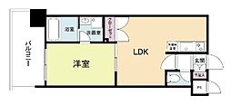 レジディア薬院大通 1LDKの間取図画像