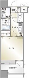エンクレスト中呉服 1Kの間取図画像