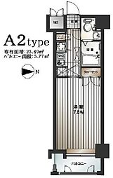 サヴォイステーション 1Kの間取図画像
