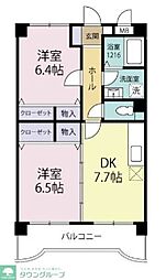 アポロ空港ビル 2DKの間取図画像
