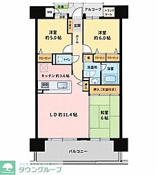 アーバンパレスアクス大濠2 3LDKの間取図画像