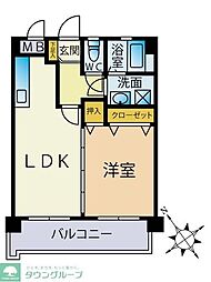 エミネントコート 1LDKの間取図画像